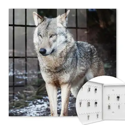 Een wolf in een bos vol contrasten