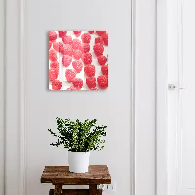Roze frambozen op een lichte achtergrond