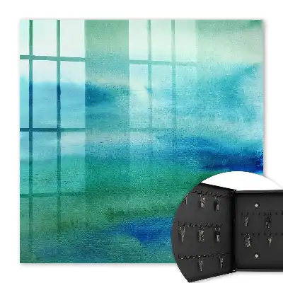 Aquarel blauwgroen