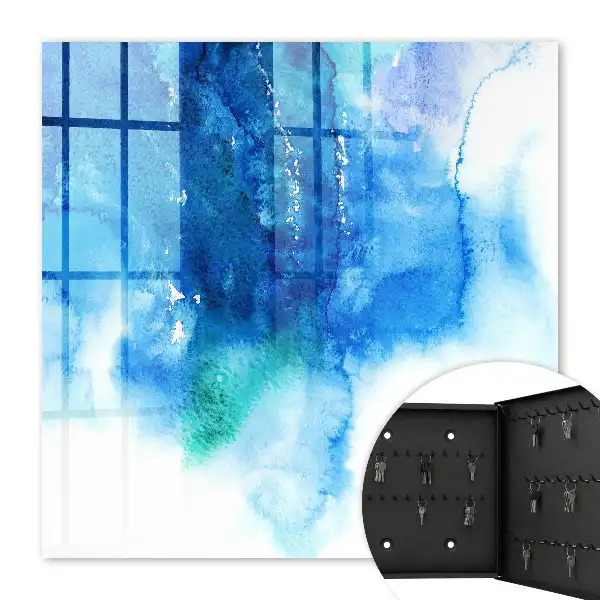 Blauwe golven met groene accenten