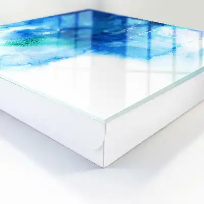 Blauwe golven met groene accenten