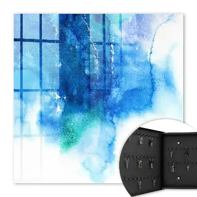Blauwe golven met groene accenten