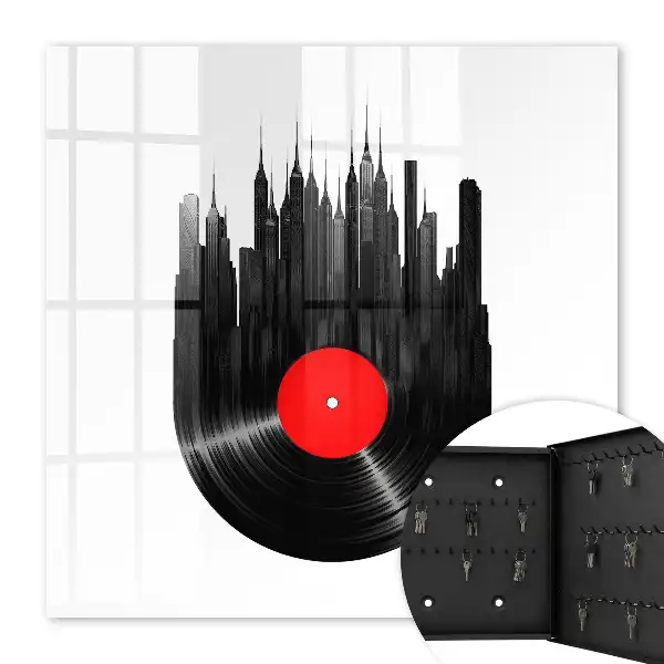 Muziek uit de stad van de vinylplaten