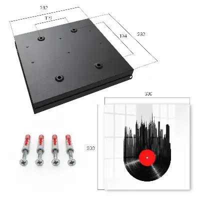 Muziek uit de stad van de vinylplaten