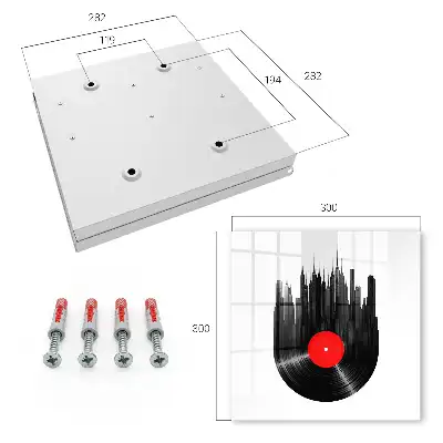 Muziek uit de stad van de vinylplaten