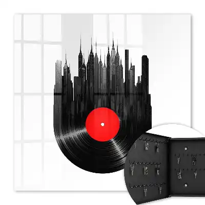 Muziek uit de stad van de vinylplaten