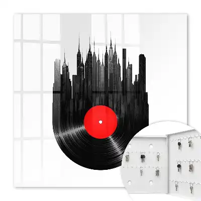 Muziek uit de stad van de vinylplaten