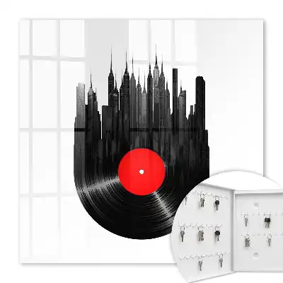 Muziek uit de stad van de vinylplaten
