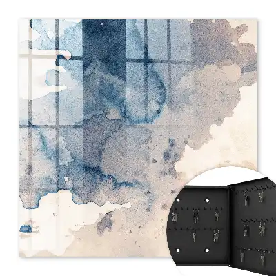 Aquarelvlekken met bruine accenten