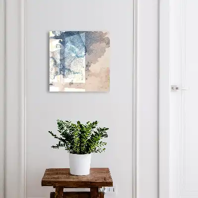 Aquarelvlekken met bruine accenten