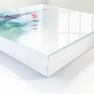 Parijse stadsgezicht met blauwe achtergrond