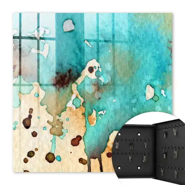 Abstracte compositie in turquoise