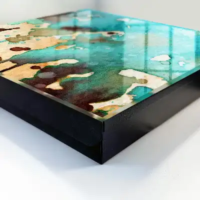 Abstracte compositie in turquoise
