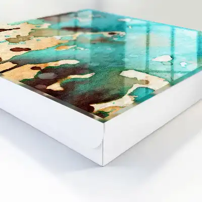 Abstracte compositie in turquoise