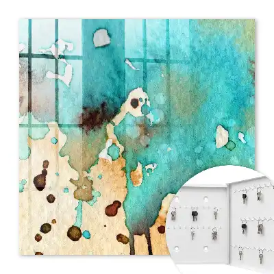 Abstracte compositie in turquoise