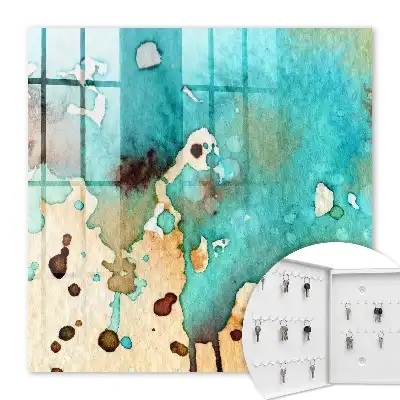 Abstracte compositie in turquoise