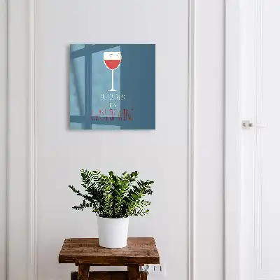 Wijnglas met inspirerende tekst
