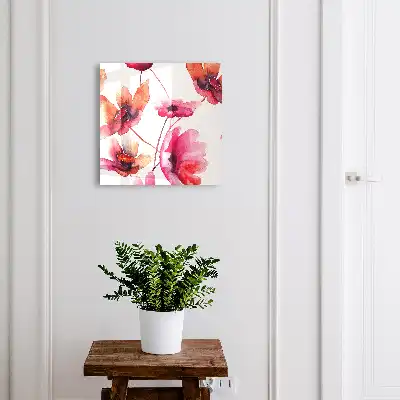 Aquarelbloemen in delicate kleuren