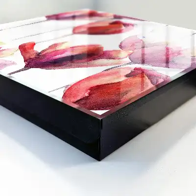 Tulpen in rode en roze tinten
