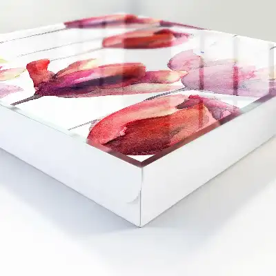 Tulpen in rode en roze tinten