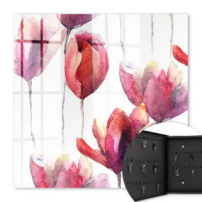 Tulpen in rode en roze tinten