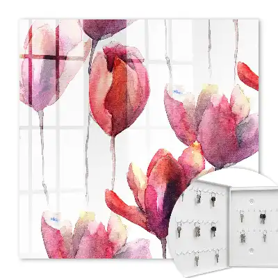 Tulpen in rode en roze tinten