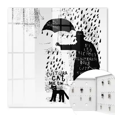 Zwart silhouet met mysterieuze inscripties