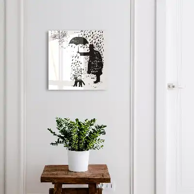 Zwart silhouet met mysterieuze inscripties