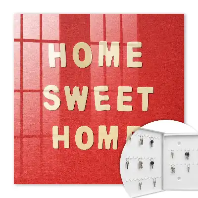 Home sweet home wanddecoratie met rode achtergrond