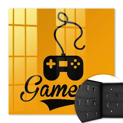 Gamepad met oranje opdruk