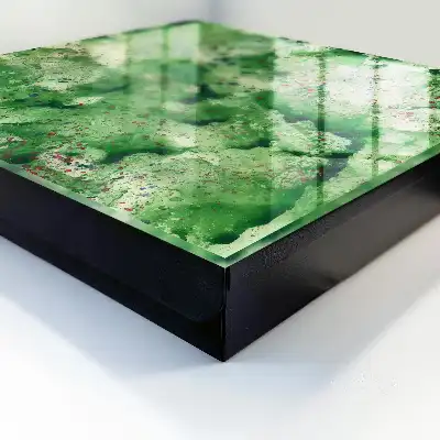 Abstract kunstwerk met groene chaos