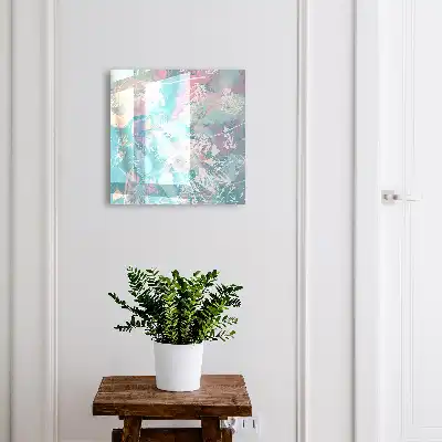 Pastelkleurige bladeren op een delicate achtergrond