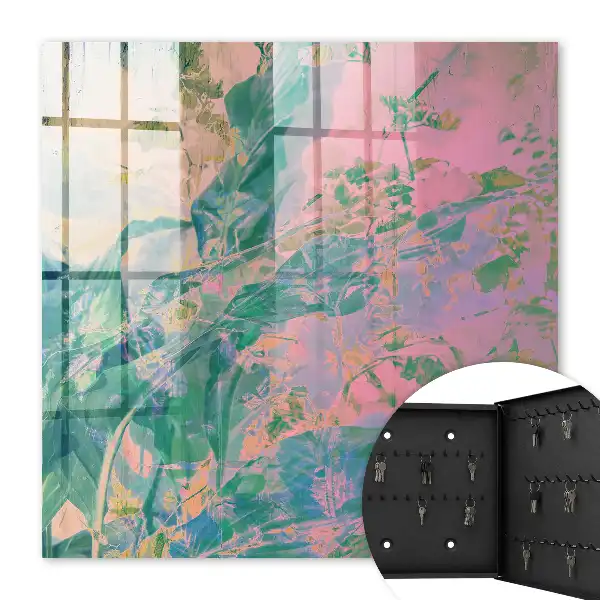 Abstracte planten in pastelkleuren
