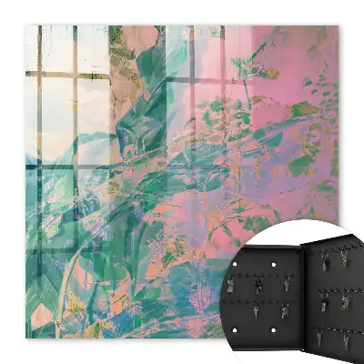 Abstracte planten in pastelkleuren