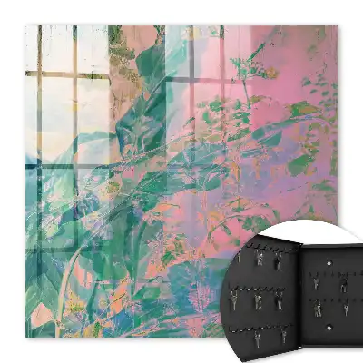 Abstracte planten in pastelkleuren