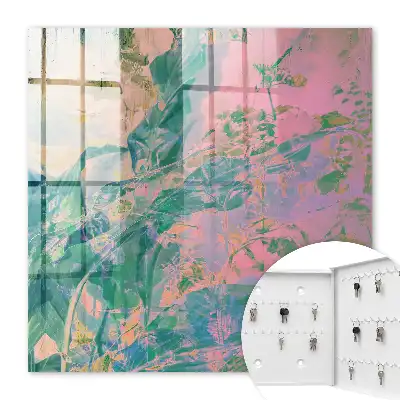 Abstracte planten in pastelkleuren