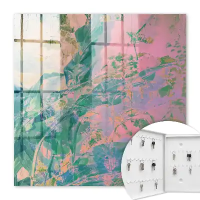 Abstracte planten in pastelkleuren