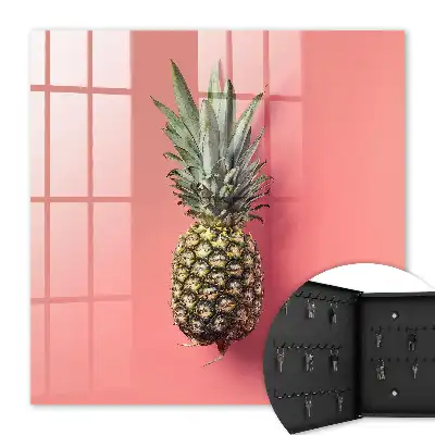 Exotische ananas op roze achtergrond