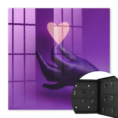 Paarse liefde contrast van emoties