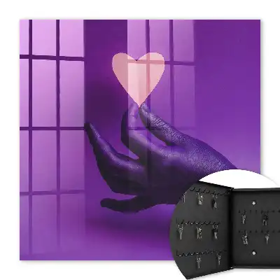 Paarse liefde contrast van emoties