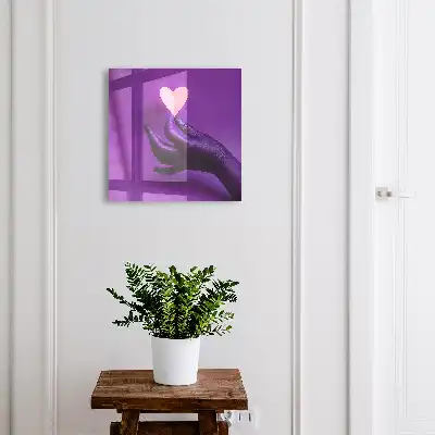 Paarse liefde contrast van emoties