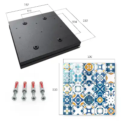 Geometrische patronen met geel contrast