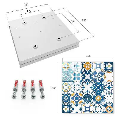 Geometrische patronen met geel contrast