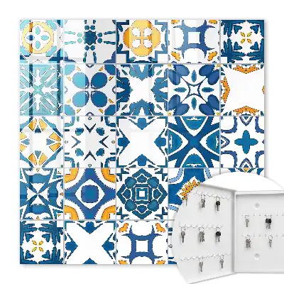 Geometrische patronen met geel contrast
