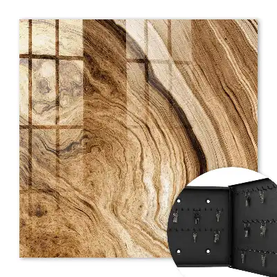 Houten wanddecoratie met golvend design
