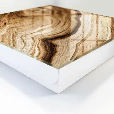 Houten wanddecoratie met golvend design
