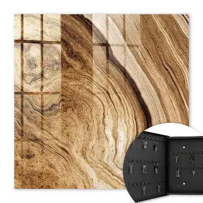 Houten wanddecoratie met golvend design