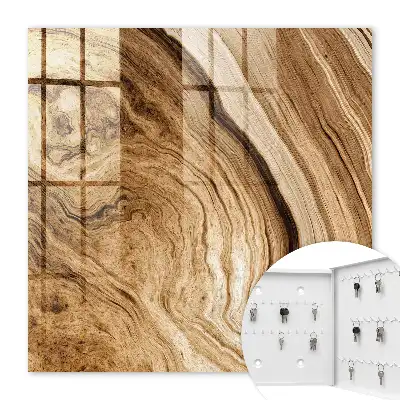 Houten wanddecoratie met golvend design