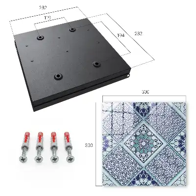 Geometrisch patroon in blauwe tinten