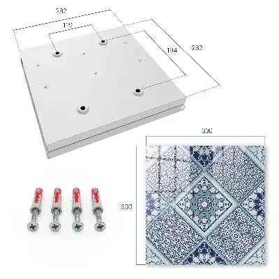 Geometrisch patroon in blauwe tinten